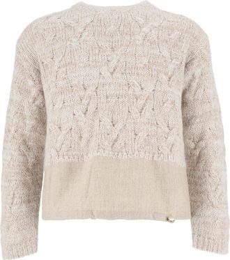 Fabiana Filippi Mohair Flannel Hem Cable Sweater