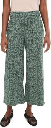 Toad&Co Chaka Wide Leg Crop Pants Womens Clothing Cilantro Print : LG (US 12-14) 25, Tencel/Spandex/Lyocell