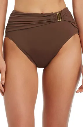 Bleu Rod Beattie High Waist Draped Swim Bottoms in Rockpool at Nordstrom, Size 12