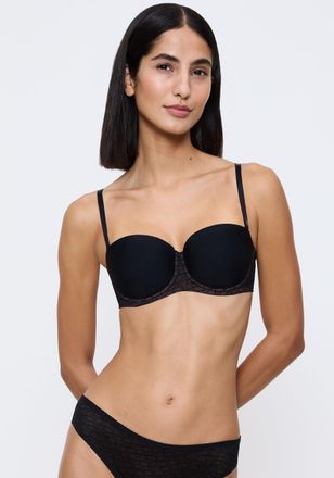 Triumph B&uuml;gel-BH TRIUMPH Signature Sheer, Damen, Gr. 70, Cup E, schwarz, T&uuml;ll, Obermaterial: 41% Polyamid, 41% Polyester, 18% Elasthan, BHs B&uuml;gel-BH, Monogram