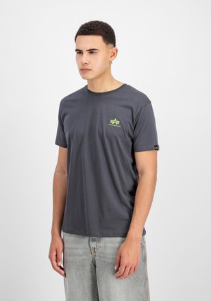 Alpha Industries T-Shirt ALPHA INDUSTRIES Backprint T-Shirt, Herren, Gr. M, grau (vintage grau), Obermaterial: 100% Baumwolle, Shirts T-Shirt