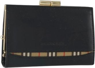 Burberry Pre-owned Wallets, female, Black, Size: ONE SIZE Pre-owned Leather Wallet