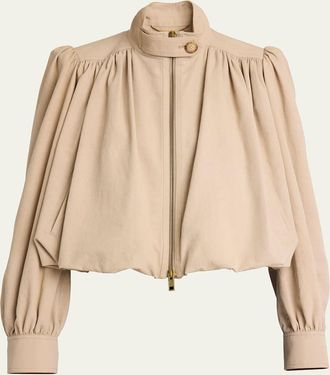 Chlo&eacute; Shirred Canvas Jacket