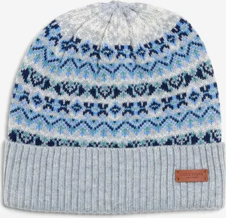 Cole Haan Womens Fairisle Beanie - Grey