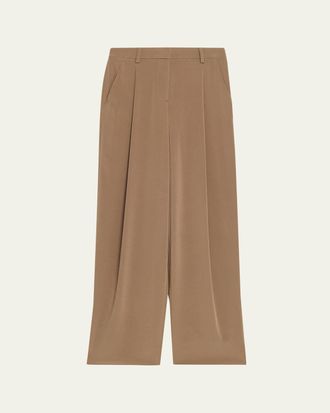 Giorgio Armani High-Rise Pleated Straight-Leg Trousers