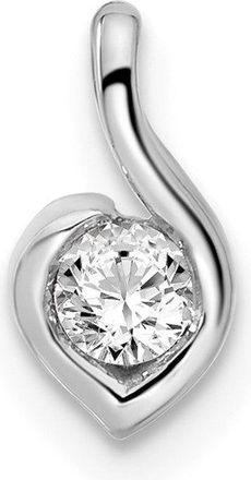 Diamond2Deal 14K White Gold Lab Grown Diamond Pendant (0.15ct, VS, G-H)
