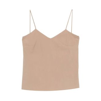 Max Mara Tops, Dames, Beige, XS, Silk Canvas Top