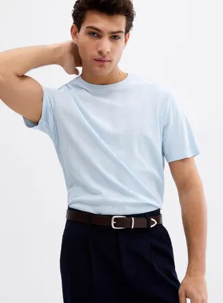 Robert Barakett Mens Etched-stripe T-shirt