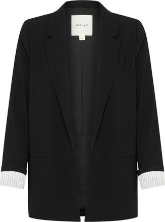 Soaked In Luxury Opvouwbare Zwarte Blazer - Klassieke Stijl - Dames - Blazers - Zwart - L - Jassen