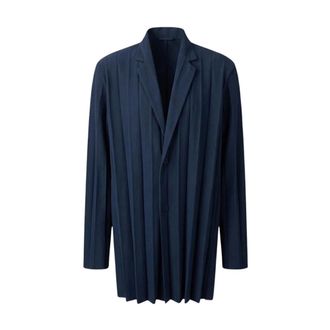Issey Miyake Jacket - male - Issey Miyake - Blazers - Blue - L - Jackets