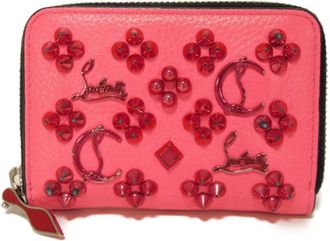 Christian Louboutin Pink Leather Coin Purse/Coin Case (Pre-Owned)