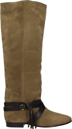 Isabel Marant Green Leather Over The Womens Knee