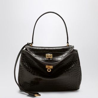 Balenciaga Small Rodeo Bag In Crocodile-Effect