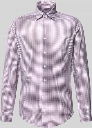 Seidensticker Slim Fit Business-Hemd mit Knopfleiste in Bordeaux, Größe 42