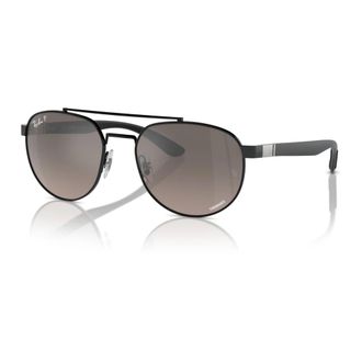 Ray-Ban Sunglasses, unisex, Black, Size: 56 MM Polarized Mirrored Sunglasses in Black/Silver