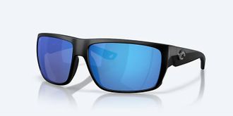Costa Unisex Fly Line Polarized Sunglasses In Matte Black Blue Mirror