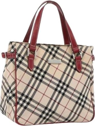 Burberry Pre-owned Handtas - Dames - Vintage Handtas - Beige - ONE Size - Leer - Vintage