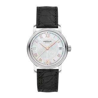 Montblanc Montblanc, Accessoires, Dames, Grijs, ONE Size, Leer, Tradition Automatic Date