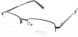 Signature Mens Black Rectangular Eyeglass Frames 1085Black50