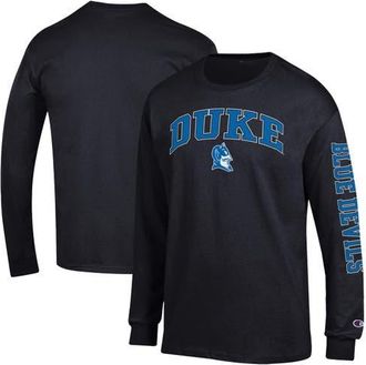 Champion Mens Champion Black Duke Blue Devils Arch Over Logo 2-Hit Long Sleeve T-Shirt at Nordstrom, Size Xx-Large