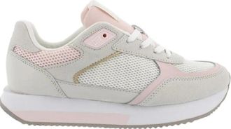 Tommy Hilfiger Essential Elevated Runner Sneakers - Dames - Sneakers - Beige - 35 EU - Polyester - Schoenen