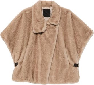 Liu Jo Capa Corta de Pelo Sint&eacute;tico - Jackets - Mujer - Beige - S