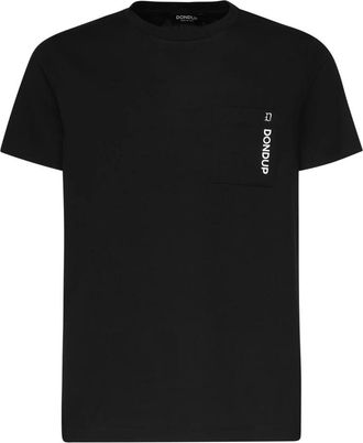 Dondup Zwart Katoenen Jersey Crew Neck T-shirt - Heren - T-shirts - Zwart - M - Katoen - Tops