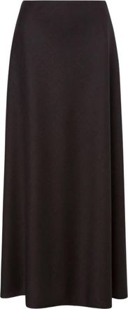 Alberta Ferretti Rokken, Dames, Zwart, M, Elegante High-Waisted Midi Rok