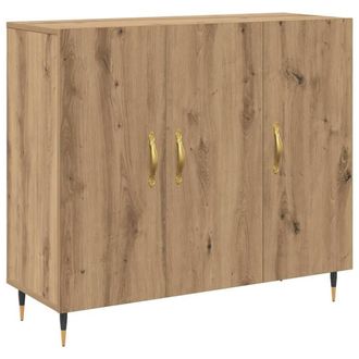 Berkfield Home Sideboard with Storage with Door Brown 90 x 34 x 80 cm Engineered wood