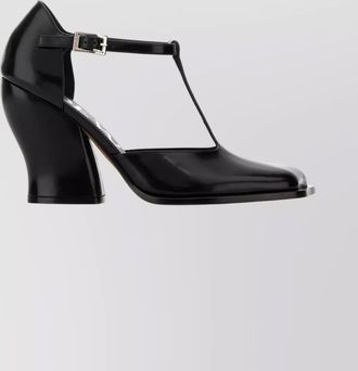 Loewe t-bar strap block heel pumps