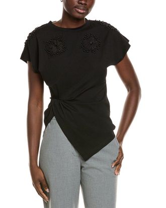 Gracia Beaded Drape T-Shirt