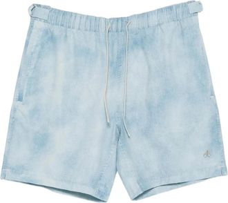 Moose Knuckles Badmode, Heren, Blauw, L, Denim, Hide And Swim Short Denim