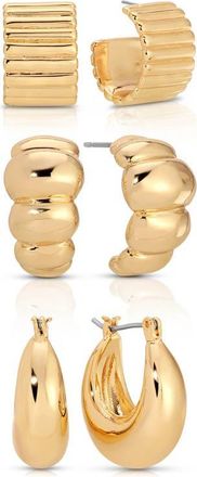 Ettika Golden Age Set of 3 Huggie Hoop Earrings at Nordstrom