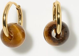 Simons Womens Natural stone Hoop Earrings