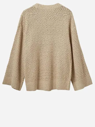 The Garment Womens Jersey April Cotton Beige Organic Knitwear Sweater
