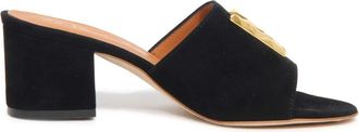 Via Roma 15 Su&egrave;de sandaal- gemaakt in Itali&euml; - Dames - Muiltjes - Zwart - 38 EU - Su&egrave;de - Schoenen