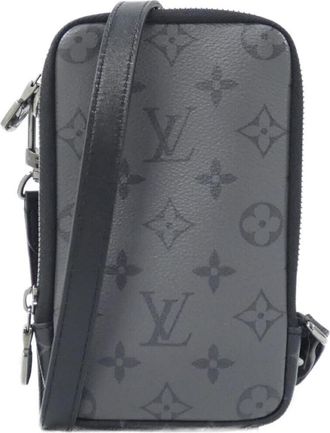 Louis Vuitton Monogram Eclipse Black Gris Coated Canvas Shoulder Bag (Pre-Owned)