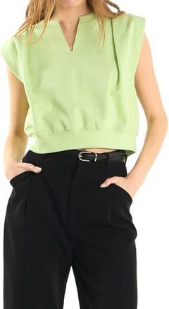 endless rose Power Shoulder Sweatshirt Top in Lime at Nordstrom Rack, Size X-Small
