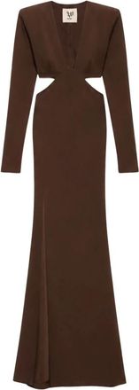Aniye By Dafne Lange Jurk - Dames - Avondkleed - Bruin - M - Polyester - Kleedjes