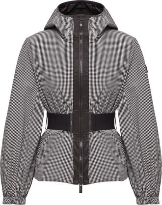 Moncler Moncler Rythme Belted Short Jacket, Women, Grey, Size: 0