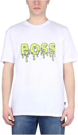 HUGO BOSS Heren, Tops, Wit, Maat: XL Katoen