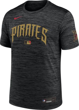 Nike Pittsburgh Pirates City Connect Velocity Nike Mens Dri-FIT MLB T-Shirt in Black | 02ER00APTB-AV0