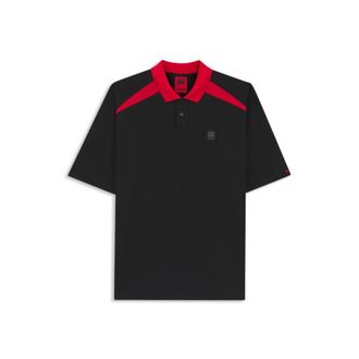 HUGO BOSS x RB stretch-cotton polo shirt with bull motif