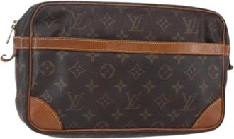 Louis Vuitton Pre-owned Clutches, female, Brown, Size: ONE SIZE Pre-owned Canvas Clutch