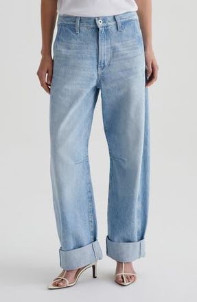 AG - Adriano Goldschmied Mercer Cuffed Barrel Jeans in Sunset Blues at Nordstrom Rack, Size 29