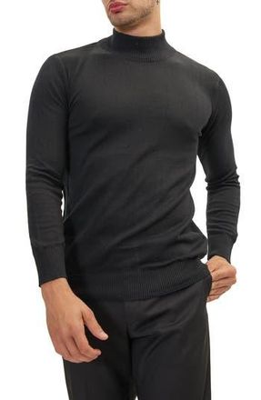 Ron Tomson Relaxed Fit Mock Neck Sweater in Black at Nordstrom Rack, Size Xx-Large