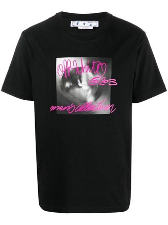 Off-white graphic-print T-shirt - men - Cotton - S - Black