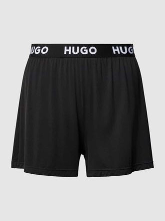 HUGO BOSS Pyjama-Shorts mit elastischem Logo-Bund Modell UNITE in Black, Größe XS