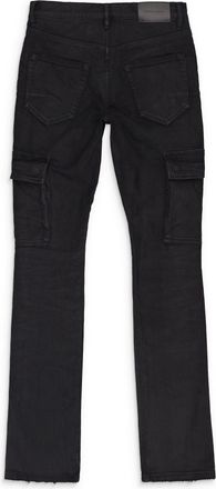 Purple RESIN CARGO FLARE BLACK SKINNY JEANS