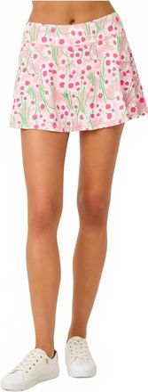 Lilly Pulitzer Aila Skort In Conch Shell Pink Lil Sunny Daisies